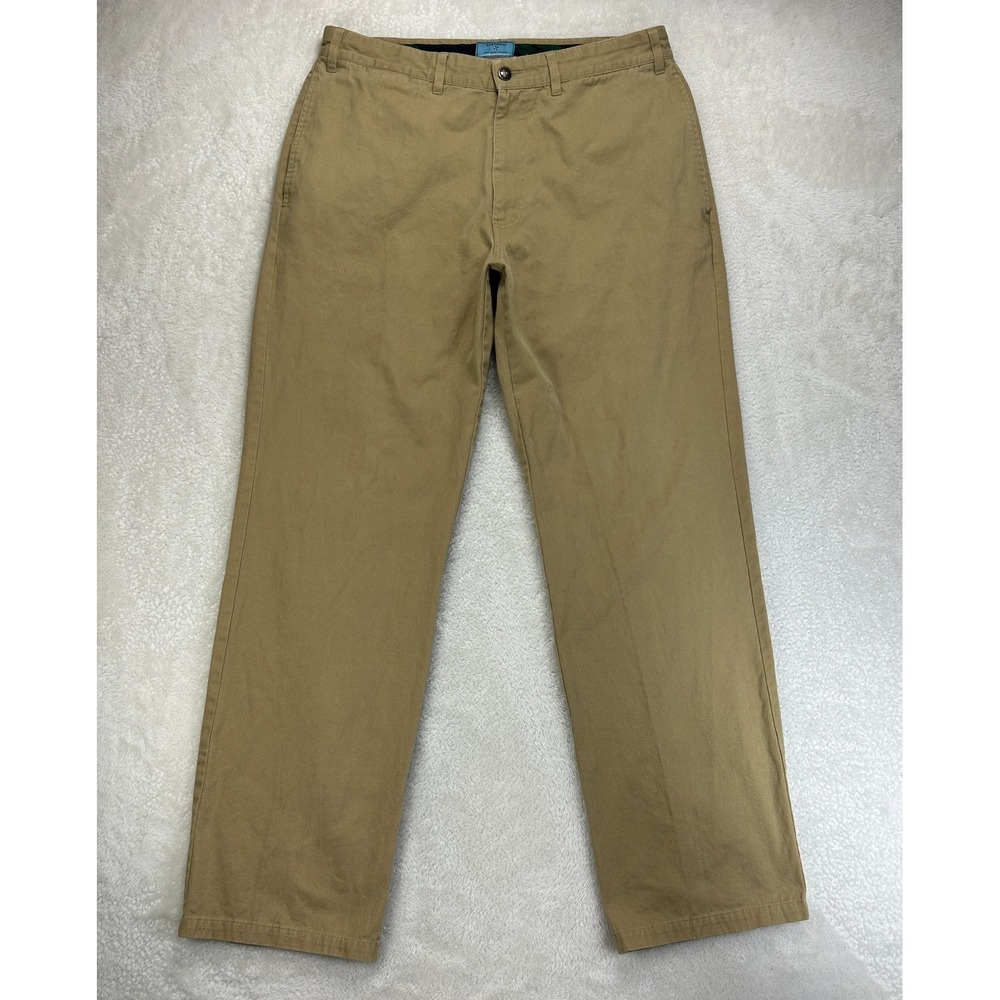 Castaway Nantucket Island Chino Pants Mens 34x32 Brown Plaid Lined Mid Rise